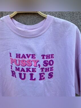 Y2K VTG Novelty "i Make The Rules” Humor Womens XXL 2XL Shirt Funny
